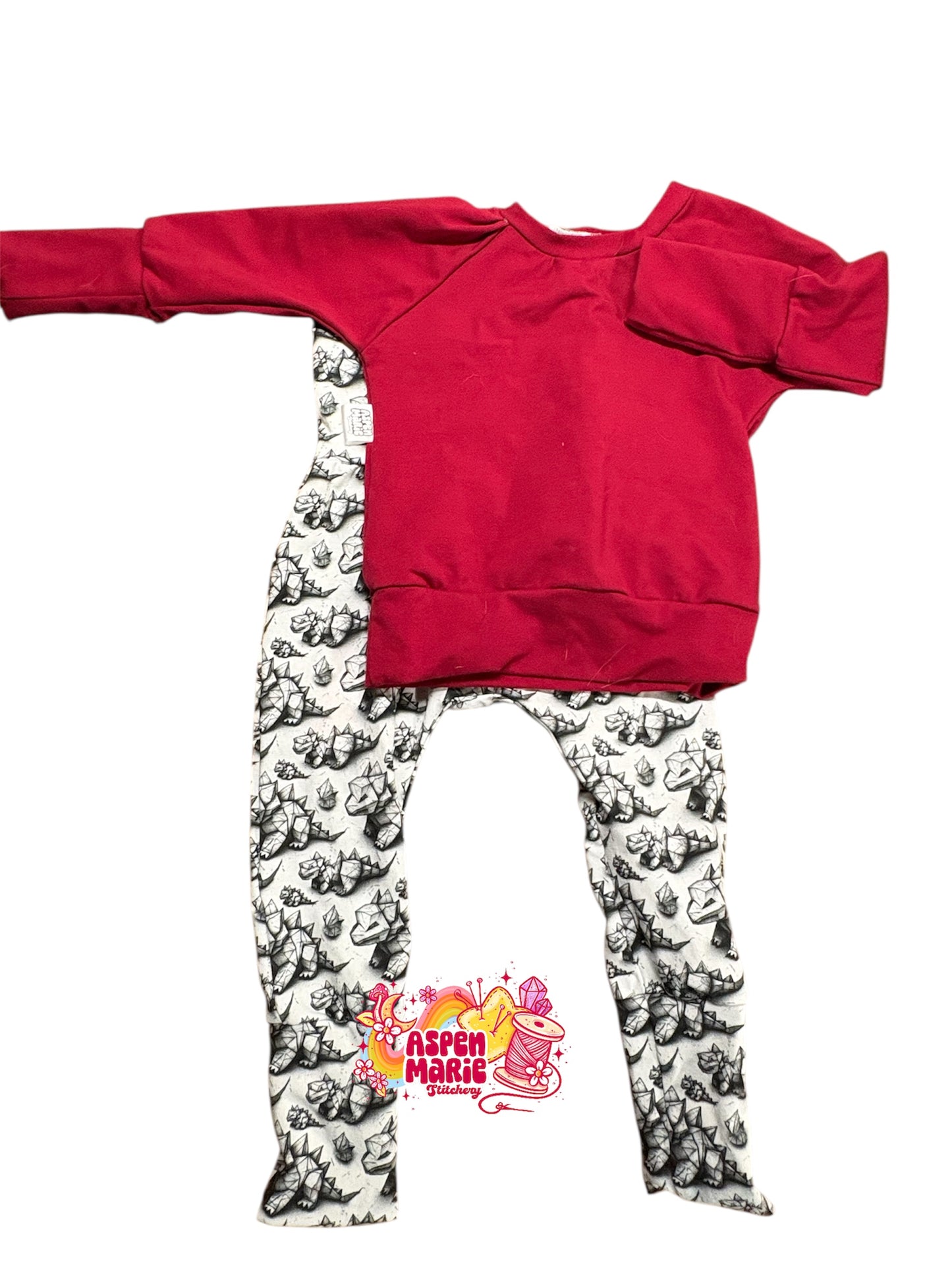 Size 6-18m Sketchy Dino Crew & Joggers