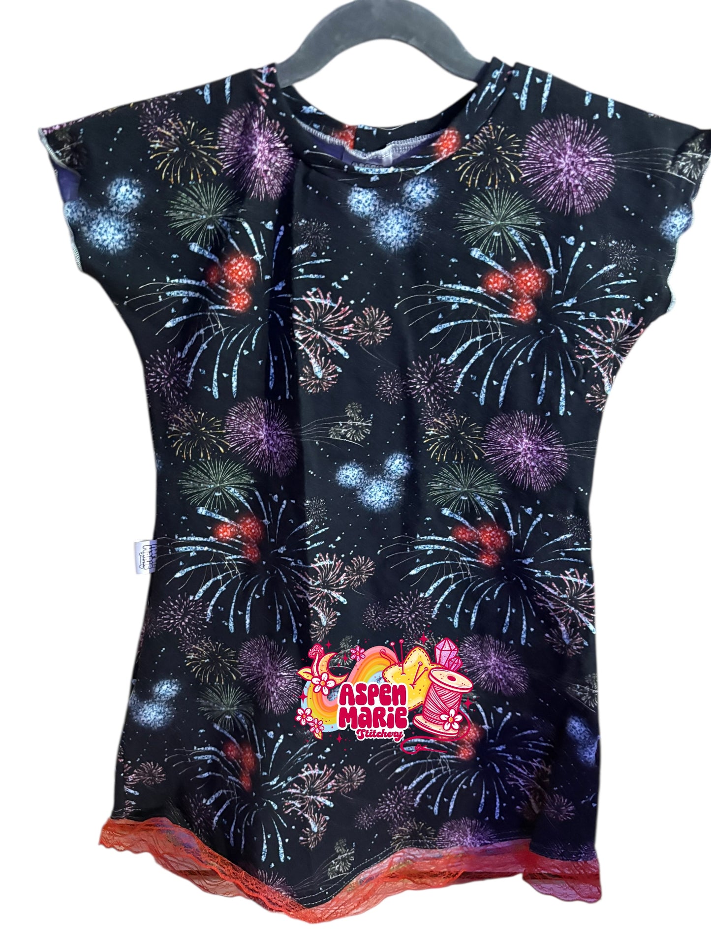 Size 6 Mouse Firework Tshirt Dress