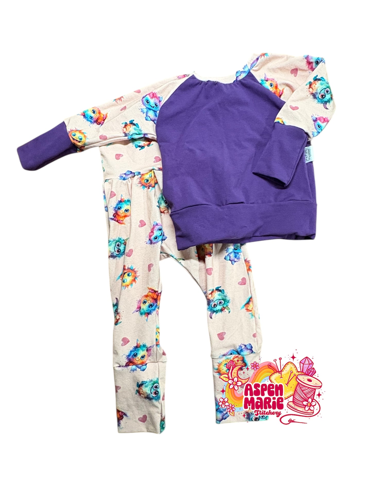 Size 3-12m Monster Crew & Joggers