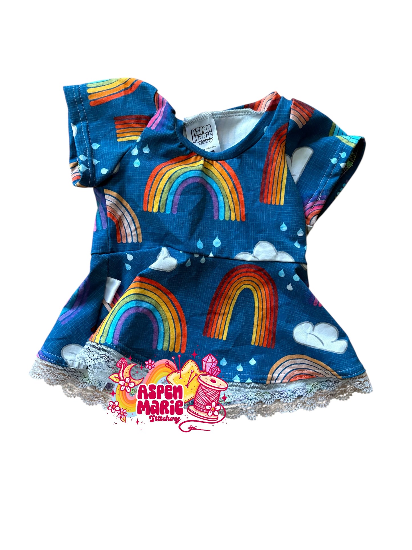 Size 12m Rainbow Peplum