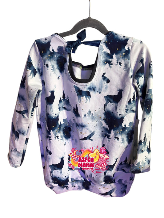 Size 4 Winter Animal Sweater Dress