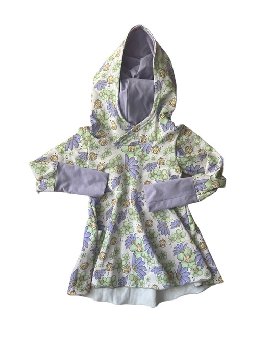Size 3-6 floral hooded peplum