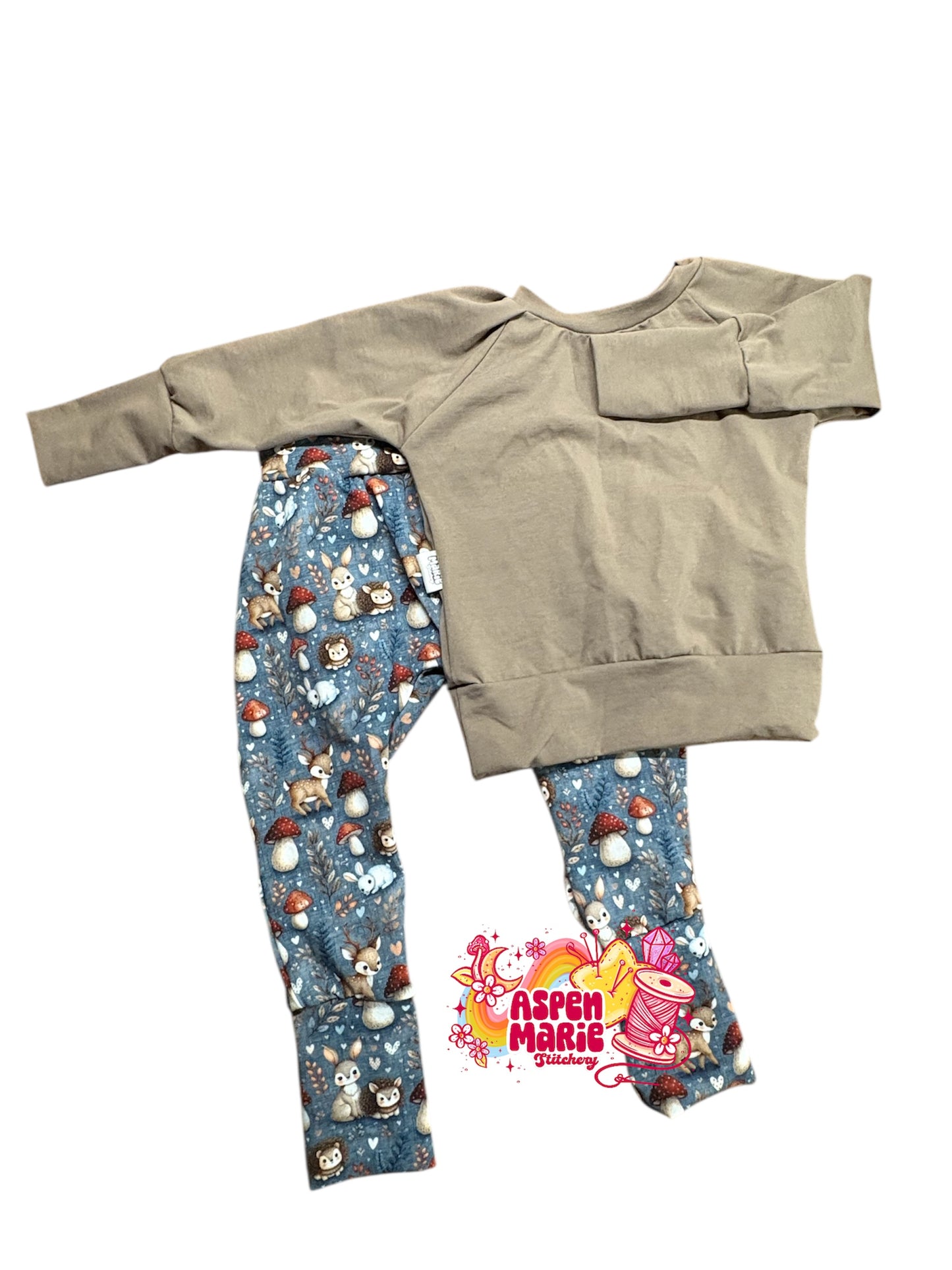 Size 6-18m Forest Animal Crew & Joggers