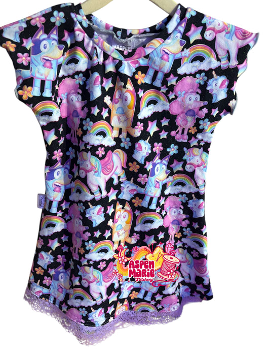 Size 2 Rainbow Dog Tshirt Dress