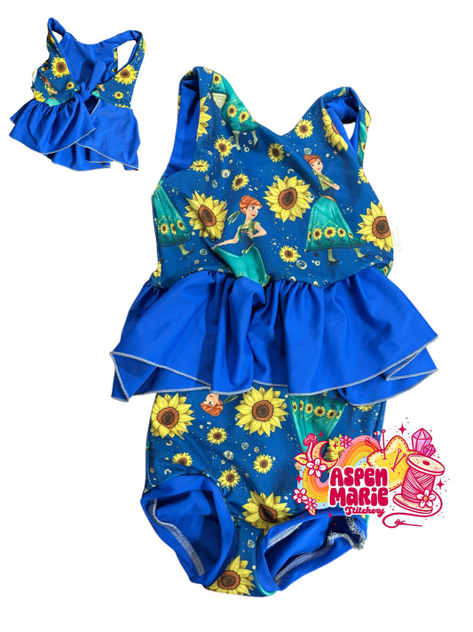 Size 7/8 Anna Ruffle Two Piece Swim