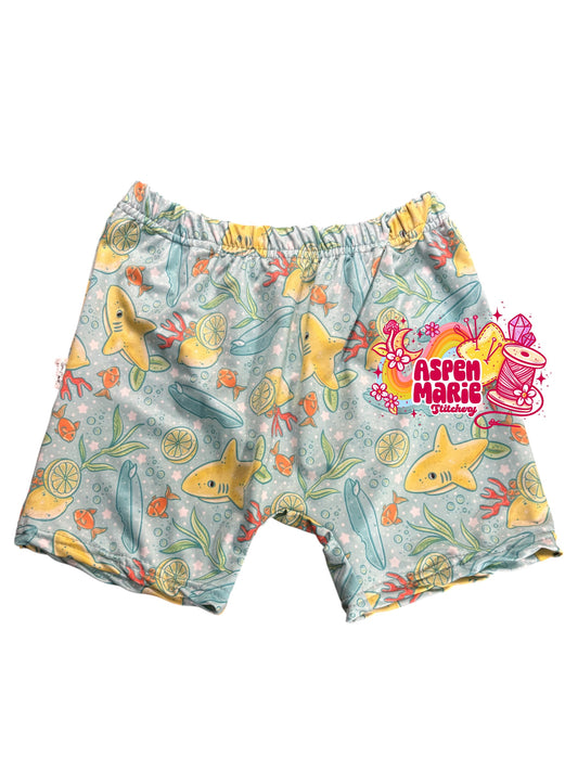 Size 6/7 Shark Swim Shorts