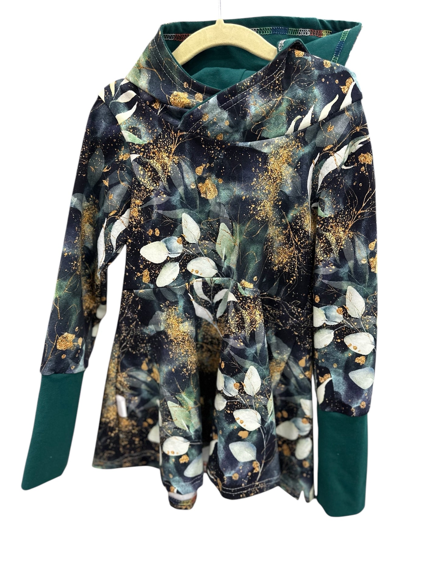 Size 7-10 Floral Hooded Peplum